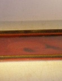 Parisian Red Ceramic Humidity/Drip Bonsai Tray - Rectangle 10 x 7.5 x 1.0 OD 9.25 x 7 x .5 ID